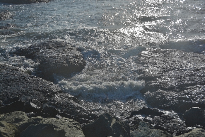 churning water